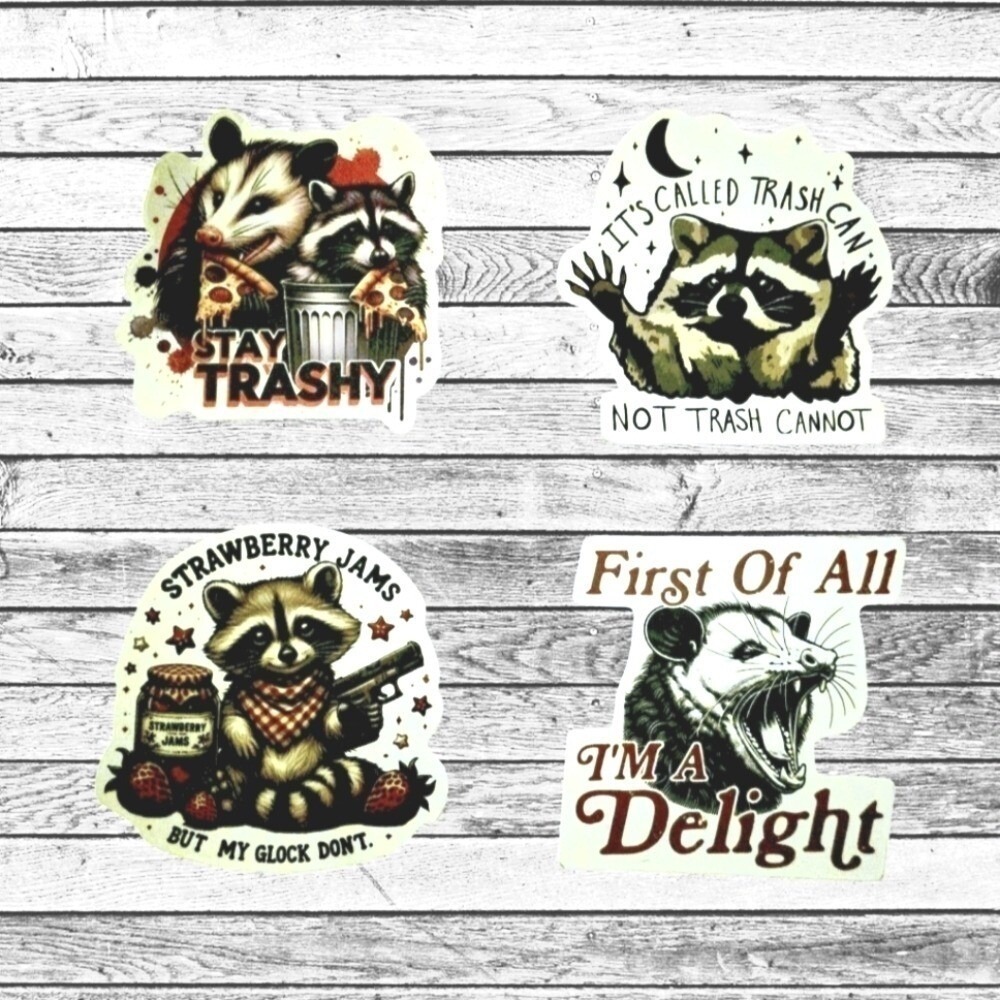 Unbranded Unisex Funny Raccoon Opossum Meme Magnets Multi OS